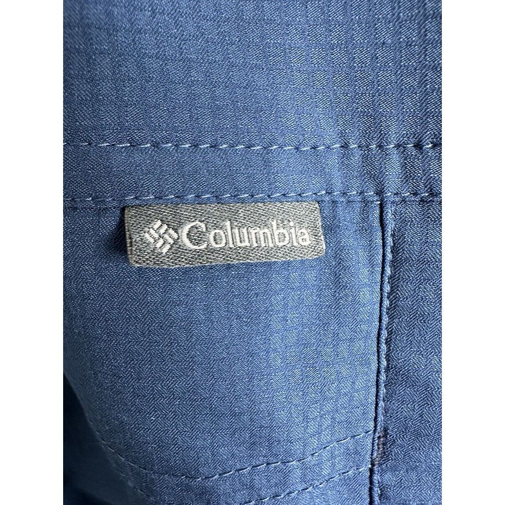 Columbia PFG Men's Shirt Button Down Roll Tab Sleeve Navy Blue Fishing S… - Picture 9 of 11
